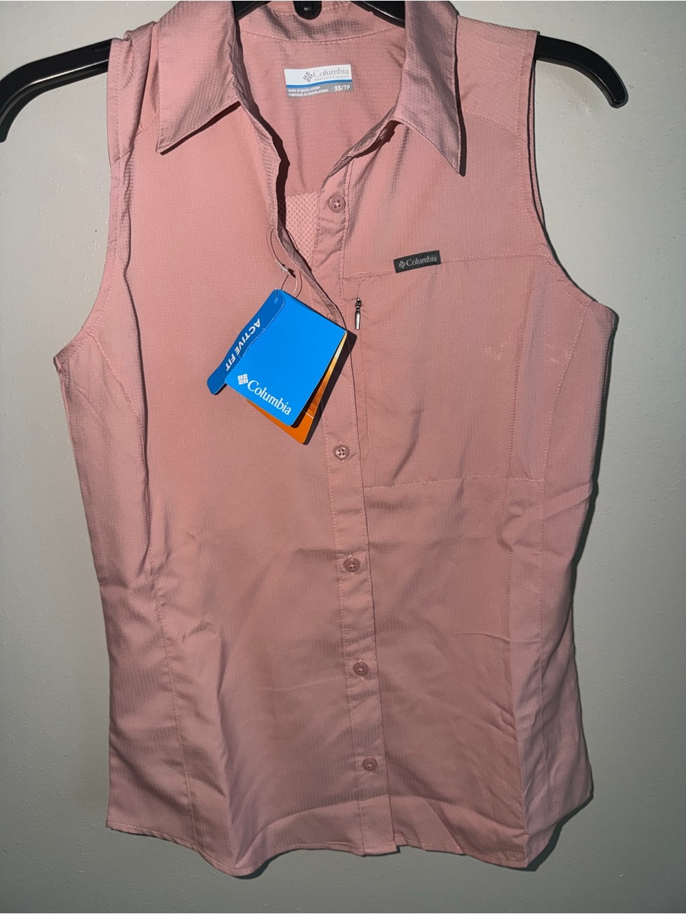 Columbia Women's Sleeveless Button-Front Top - Dusty Rose